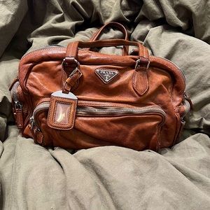 Prada Washed Bauletto Bag